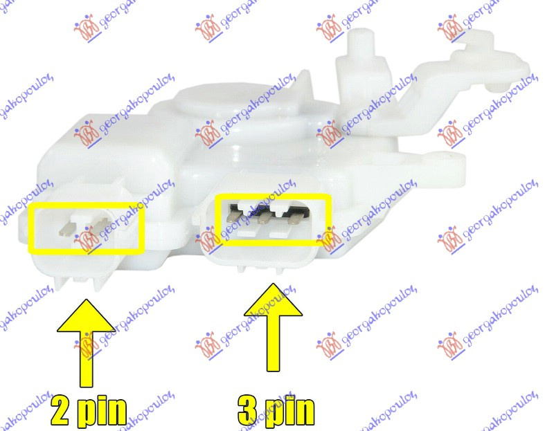 Motor për Bravën për derën e përparme (2 lidhëse elektrike) (3 pinë/2 pinë)
