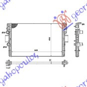 Radiator për motor 3,0 T.D (me/pa kondicioner) (65x45x32)