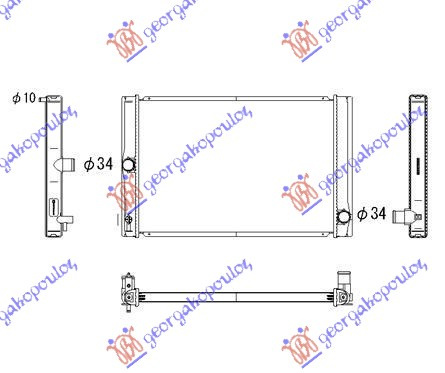 Radiator për motor 1,4 D4d