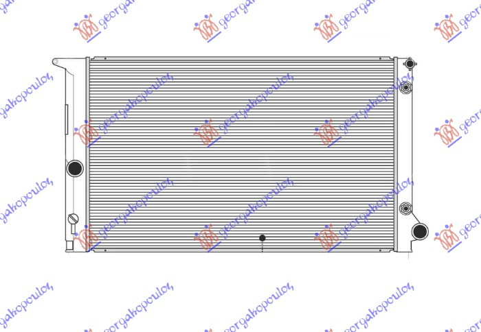 Radiator për motor 1.3-1.4-1.6-1.8 benzinë (marsh automatik) (600x375) (KOYO)