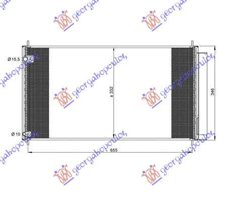 Radiator i kondicionerit 2.0-2.2 D4D dizel (670x330x16)