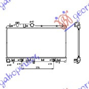 Radiator për motor 2.0-2.5i-16V (34x68.5x16) (marsh automatik)