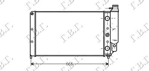 Radiator për motor (62x36) 810938