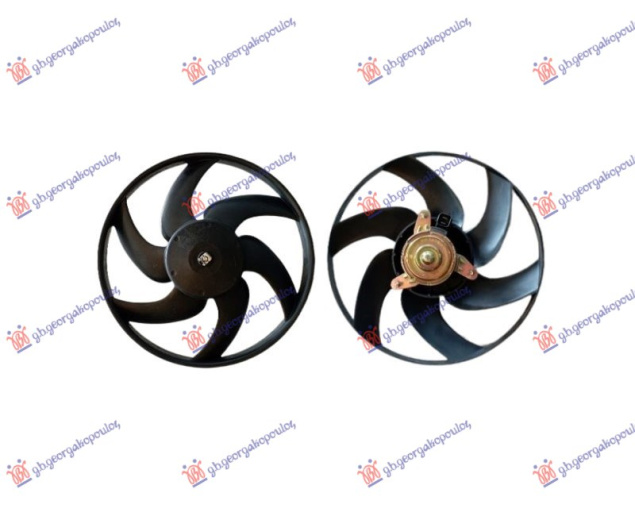 Ventilator për radiator(Motor + helikë) benzinë/dizel (340mm)