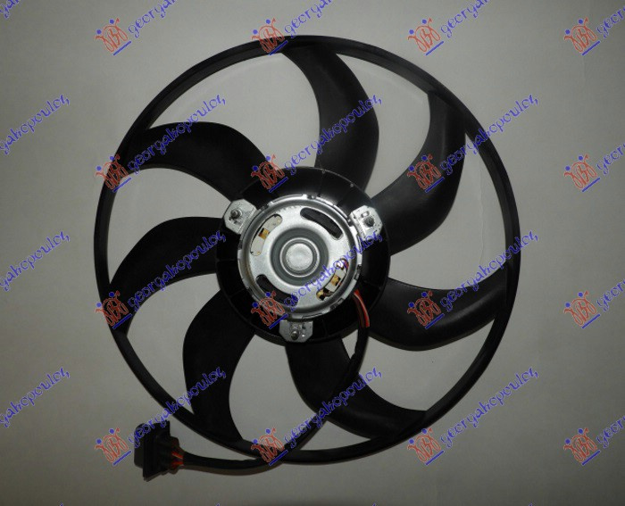 Ventilator për radiatorpër motor (Motor + helikë) (390mm) (90w) (3 pinë) (TEMIC tipi)