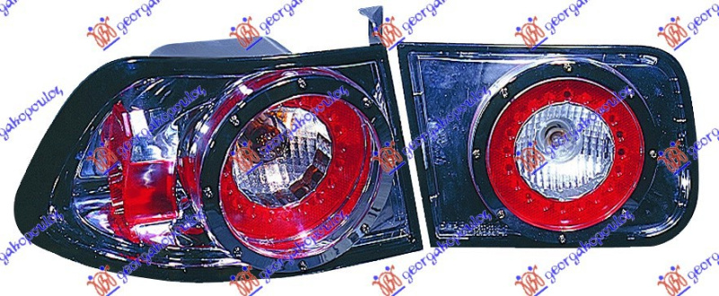 Drita stop set (lexus) krom (2 dyer)