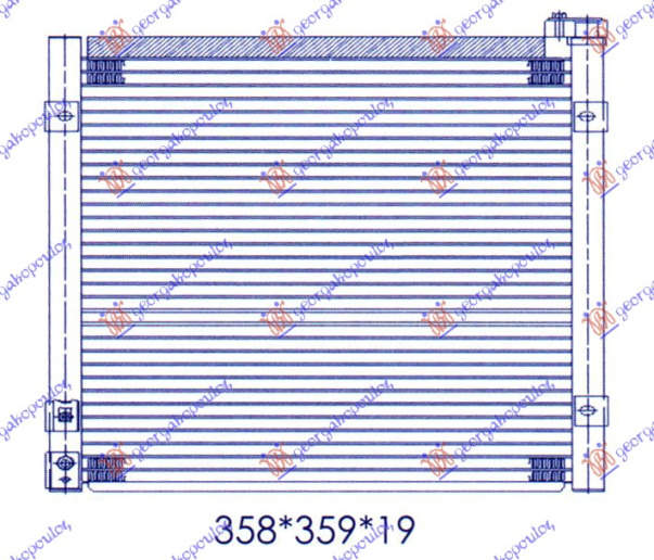 Radiator i kondicionerit benzinë (33x36,5x16)