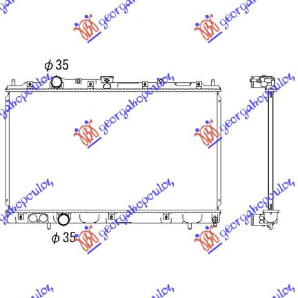 Radiator për motor 1,3-1,5-1,6-1,4CC (37,5x66)