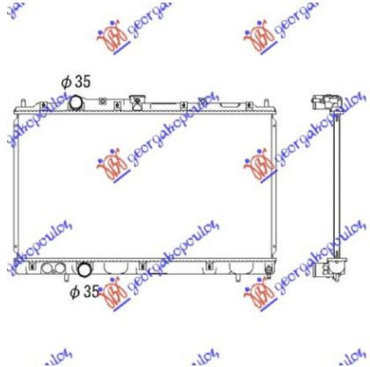 Radiator për motor 1,3-1,5-1,6-1,4CC (37,5x66) (KOYO)