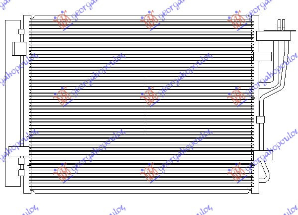 Radiator i kondicionerit për të gjithë dizel modelet (470X390X16)