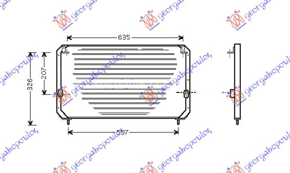 Radiator i kondicionerit (69x34.5)