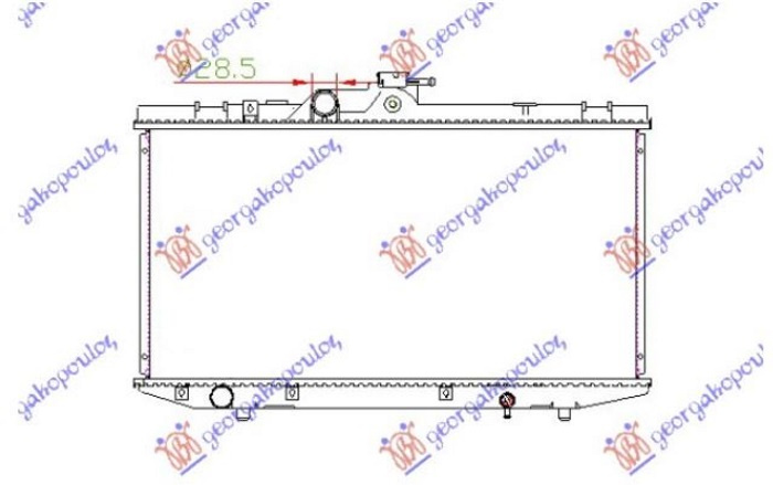 Radiator për motor 1.0-1.3 (63,8x32) (KOYO)