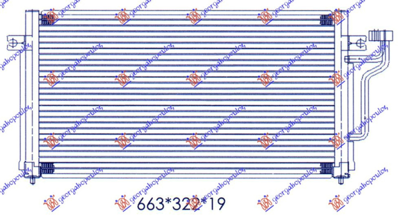 Radiator i kondicionerit (59.6x30.5)