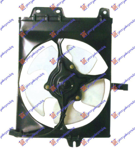 Ventilator për radiator me motor komplet me kondicioner (benzinë)