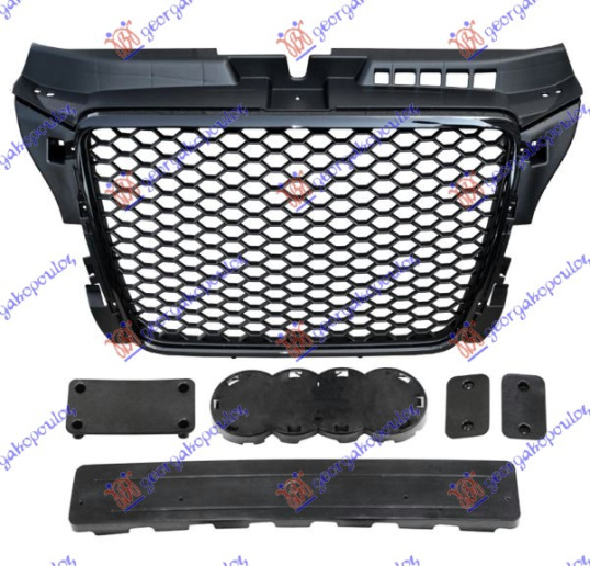 Maskë pvc/grilë (rs pamje) me ngjyrë të zezë 10-