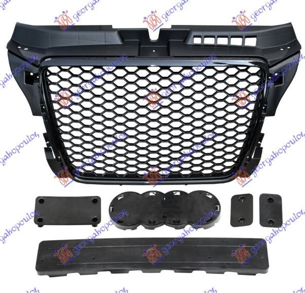 Maskë pvc/grilë (rs pamje) me ngjyrë të zezë 10-