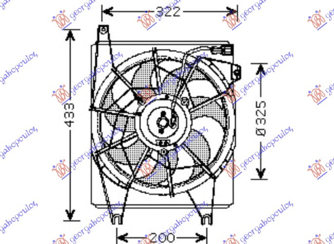 Ventilator për kondicioner komplet benzinë