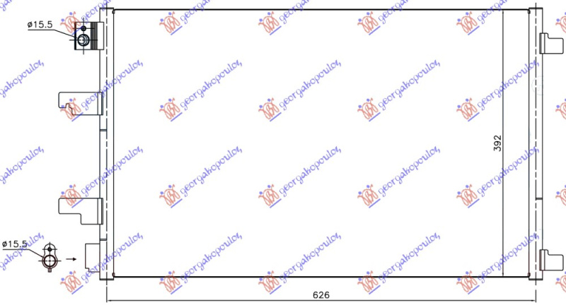 Radiator i kondicionerit 1.6 DCi (61x39)