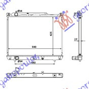 Radiator për motor 2.0 HDi (42x59x27) (KOYO)