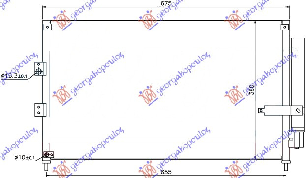Radiator i kondicionerit 1.3 HYBRI- 1.8 benzinë (63x38)