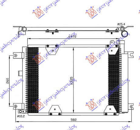 Radiator i kondicionerit 1.6-2.0-2.5cc (47,5x33x1.8)