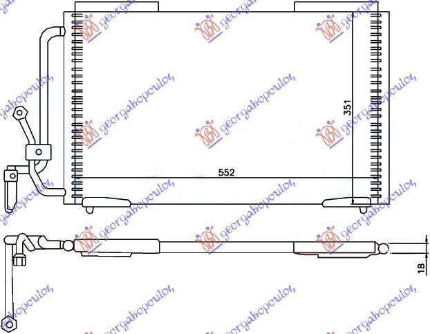 Radiator i kondicionerit (54.4x35.4)