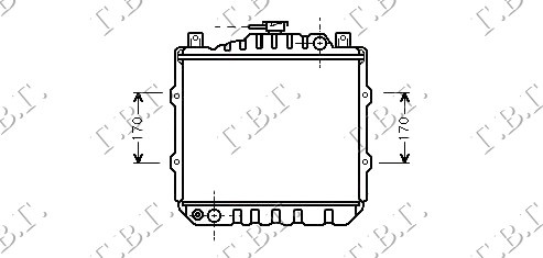 Radiator për motor 800CC (30x34,5)