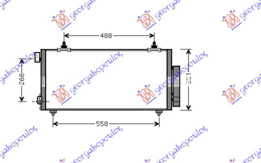 Radiator i kondicionerit 1.8 cc 16V (62.5x35)