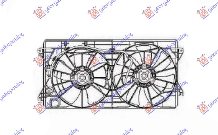Ventilator komplet (dopio) (300MM/285MM) (2 + 2 pinë)