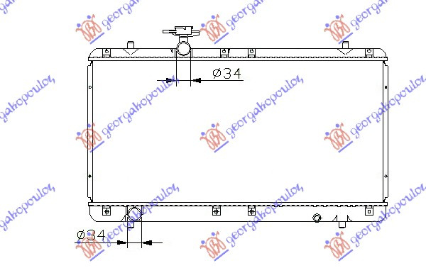Radiator për motor 1,3-1,6 (me/pa kondicioner) (35x70)