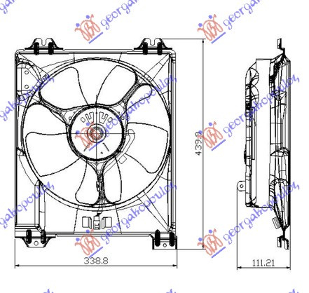 Ventilator komplet 1.9JTD 1.9DDiS