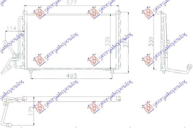 Radiator i kondicionerit (59.2x33.9)