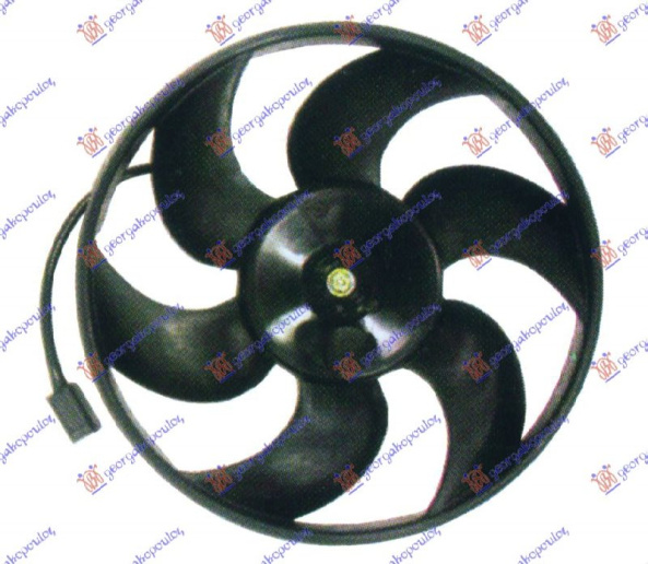 Ventilator për radiator me motor (Motor + helikë) (32cm) benzinë/dizel
