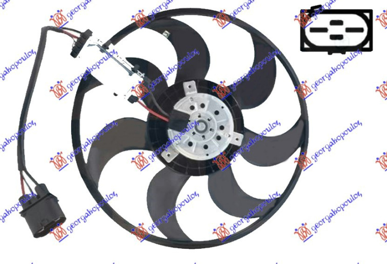 Ventilator (Motor + helikë) benzinë/dizel (420mm) (420W)