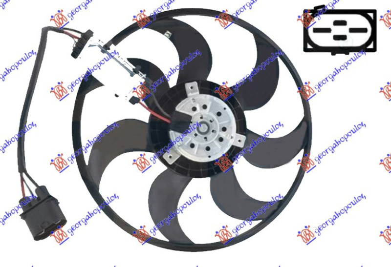 Ventilator (Motor + helikë) benzinë/dizel (420mm) (420W)