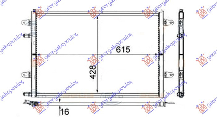 Radiator shtesë për motor 3.0 TFSi benzinë (615x430x16) (MAHLE BEHR PREMIUM LINE)