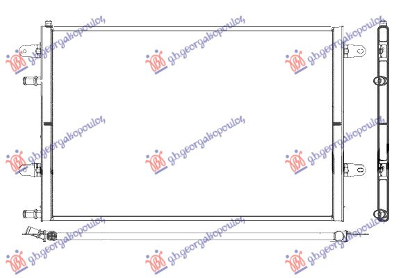 Radiator shtesë për motor 3.0 TFSi benzinë (615x430x16)