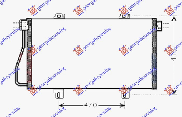 Radiator i kondicionerit 1.9-2.5-2.8 DCI dizel 98-03 (730x378x16)