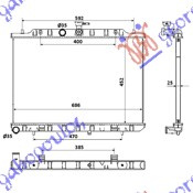 Radiator për motor 2.0 T.D 07- (45x69) (KOYO)