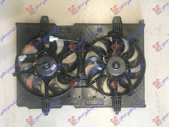 Ventilator komplet (dopio) benzinë/dizel 07- (340/340mm) (4 pinë + 4 pinë)