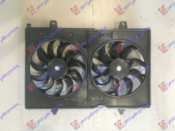 Ventilator komplet (dopio) benzinë/dizel 07- (340/340mm) (4 pinë + 4 pinë)