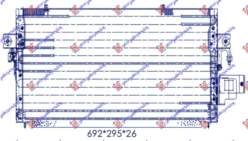 Radiator i kondicionerit (61x28)
