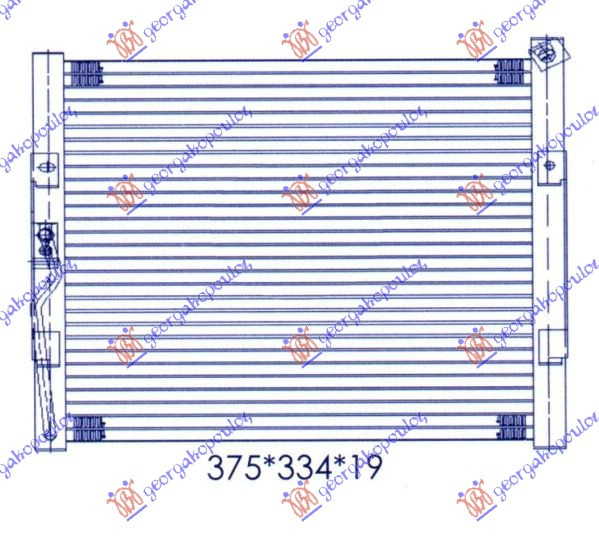 Radiator i kondicionerit benzinë (33x33x2,5) 92-93