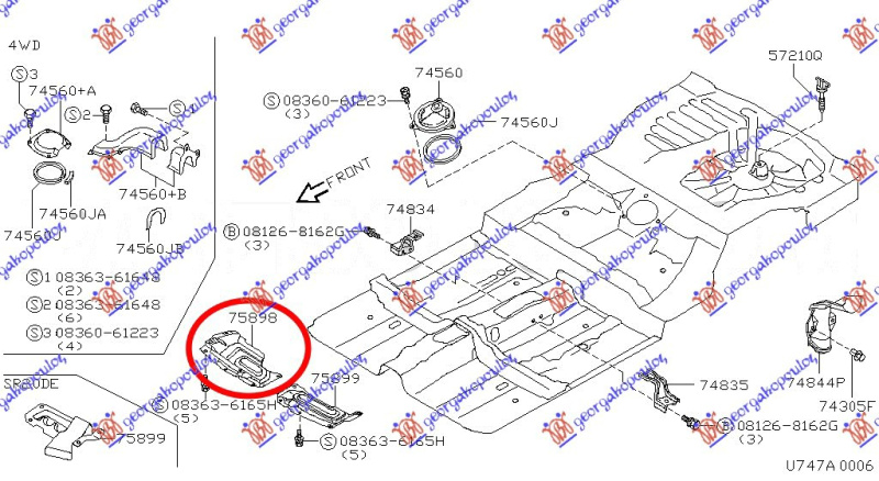 Mbrojtje/kapak nën motor