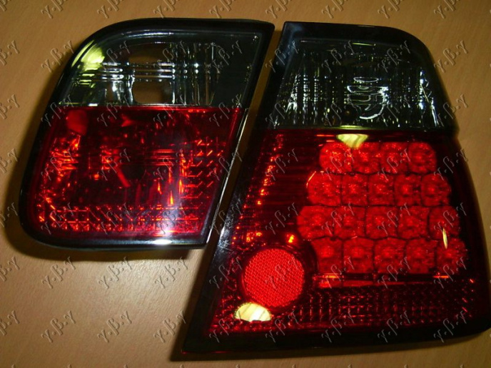 Drita stop set LED të errëta ngjyrë kuq-bardh