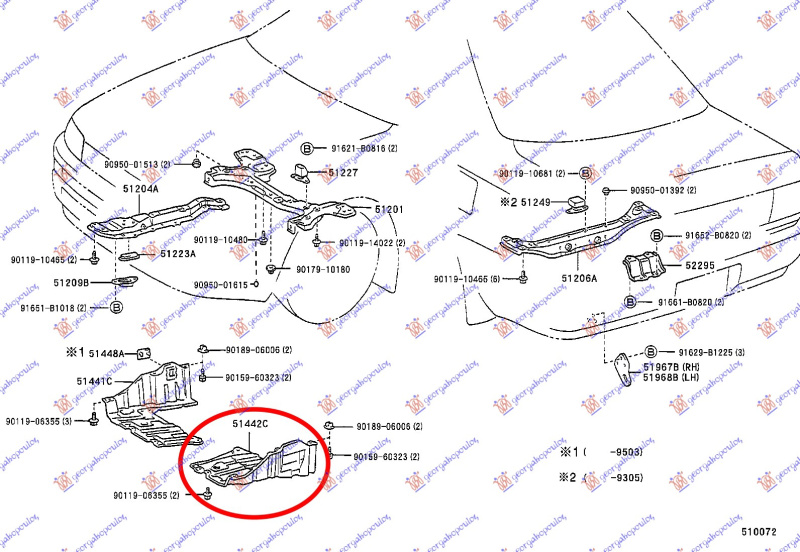 Mbrojtje/kapak nën motor