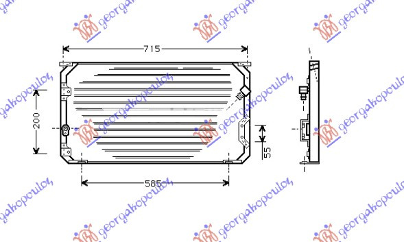 Radiator i kondicionerit (69x34) 93-96 (7,2/15,5)