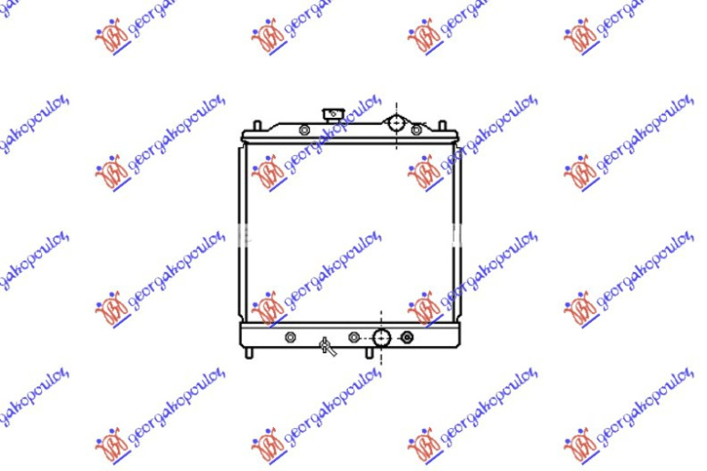 Radiator për motor 1,3-1,5CC (me/pa kondicioner) (41,2x37,5) (KOYO)