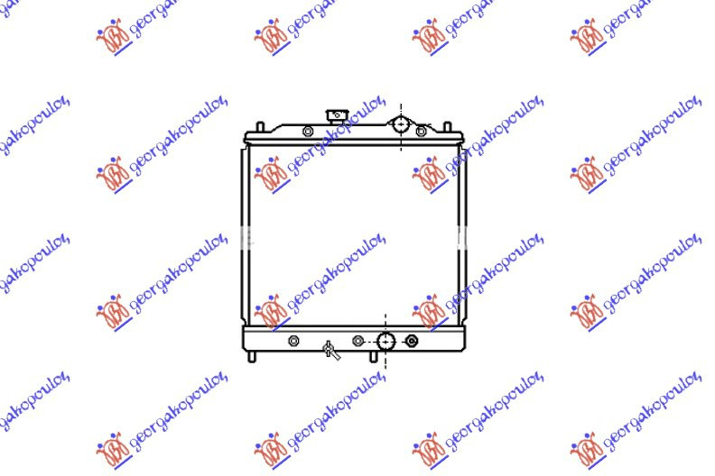 Radiator për motor 1,3-1,5CC (me/pa kondicioner) (41,2x37,5) (KOYO)