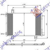 Radiator i kondicionerit 1.0-1.2 benzinë (550x350x16)